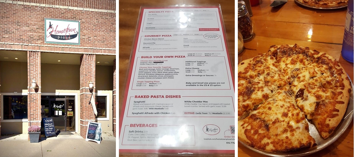 Hometown Pizza Menu